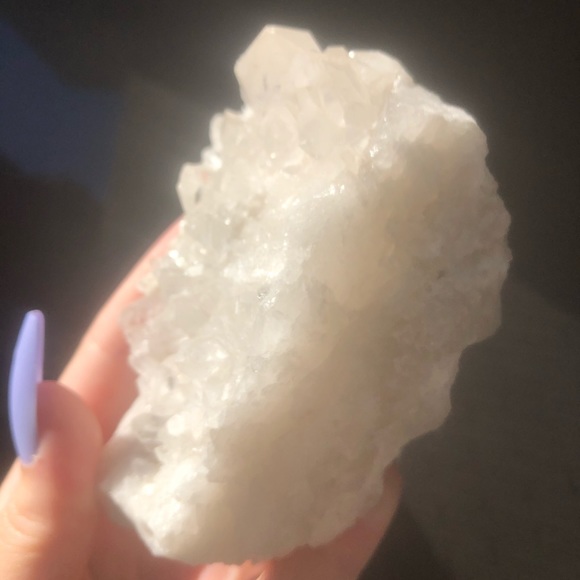 Large Clear Quartz Cluster, Natural Quartz Crystal Stone, Spiritual Hole Decor - Picture 10 of 11